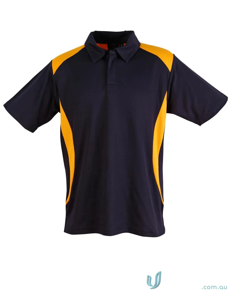 Winning Spirit PS31 TrueDry Contrast Polo in Navy/Gold