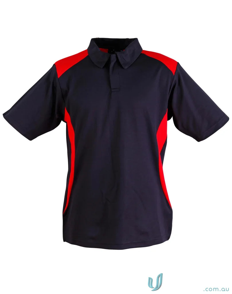 Winning Spirit PS31 TrueDry Contrast Polo in Navy/Red