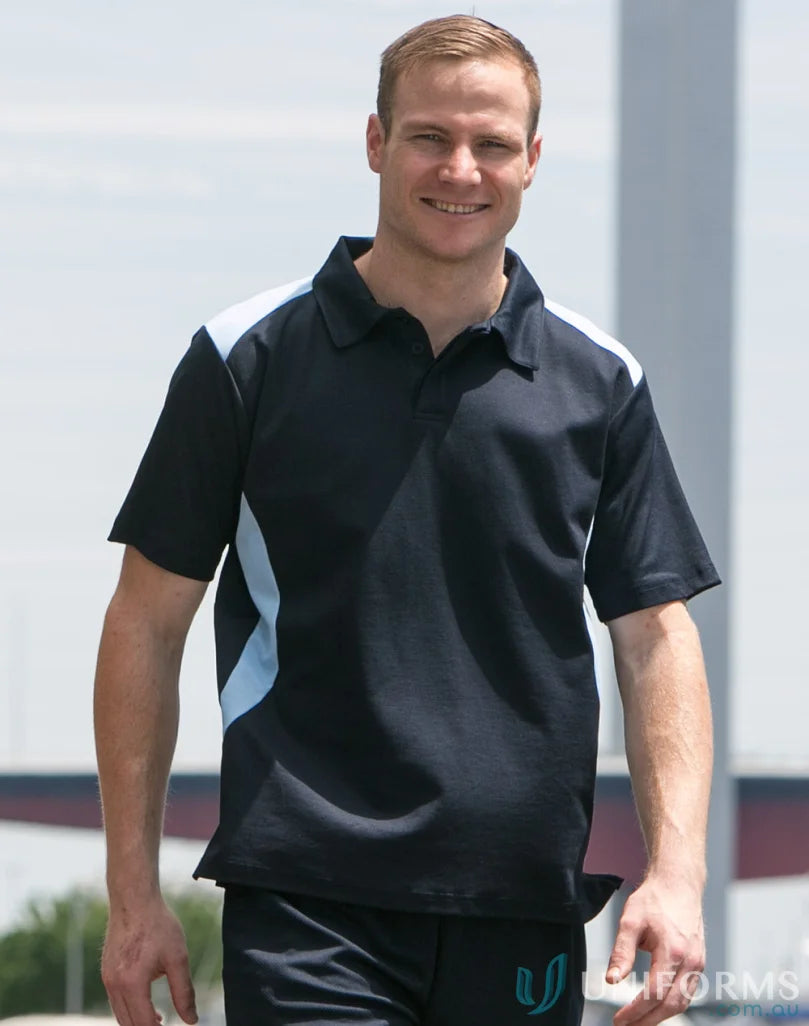 Winning Spirit PS31 TrueDry Contrast Polo in Navy/Sky