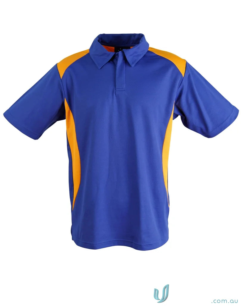 Winning Spirit PS31 TrueDry Contrast Polo in Royal/Gold