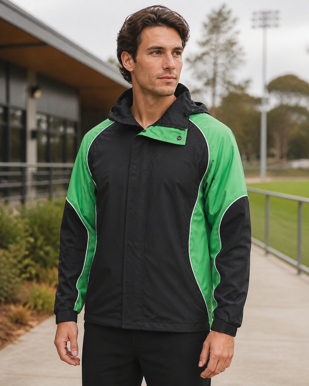 Unisex Arena Jacket on Australian male model