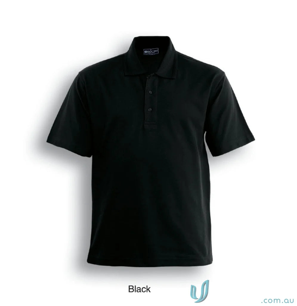 Bocini CP812 Unisex Basic Polo in black