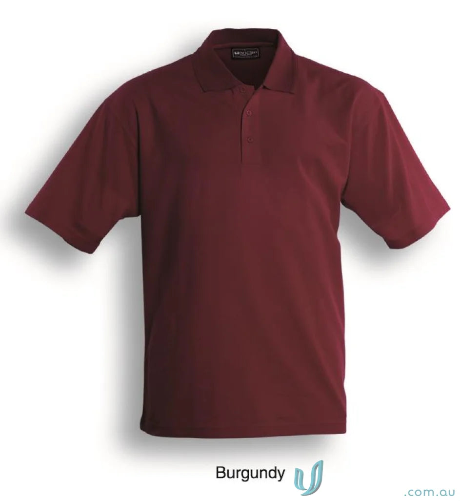 Bocini CP812 Unisex Basic Polo in burgundy
