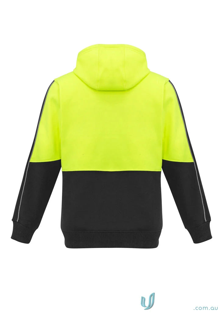 Two-tone hi-vis vis pullover hoodie from SYZMIK Unisex collection for safety and style