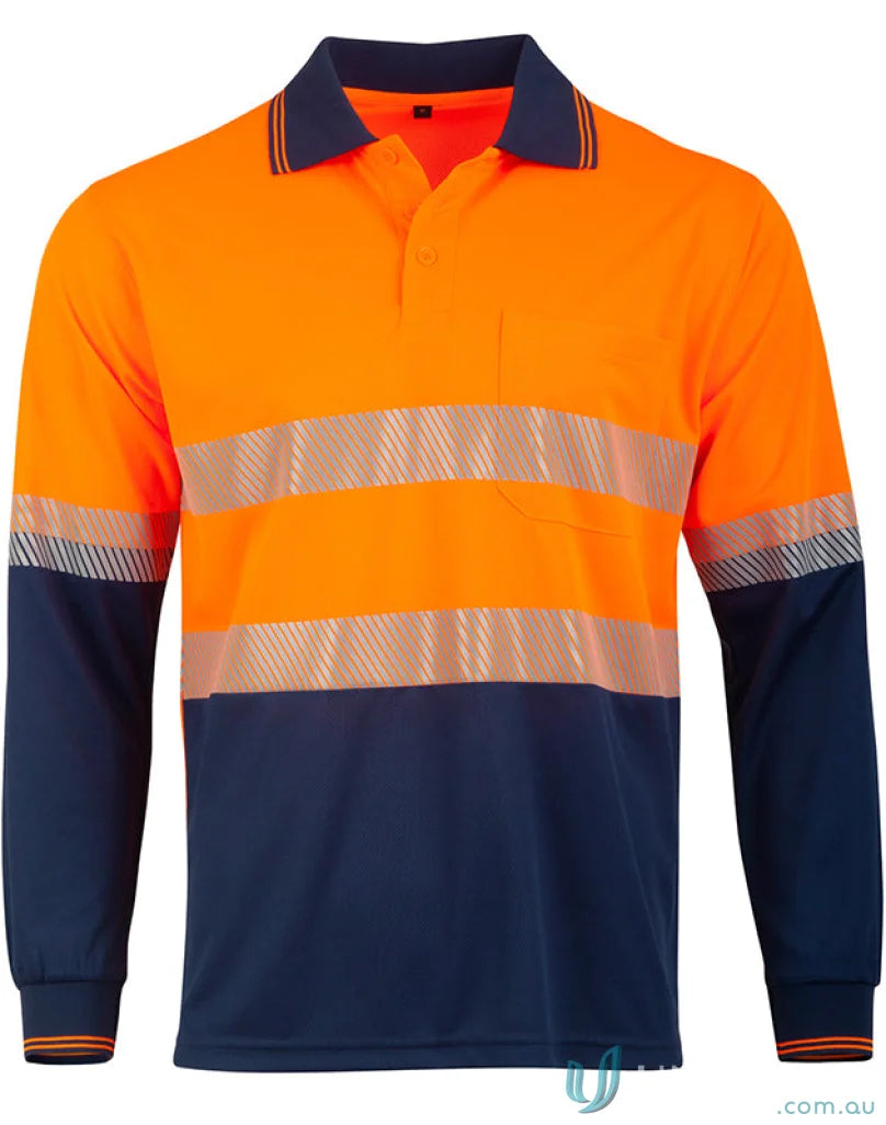 Unisex Segmented LS Polo with high visibility for a winning spirit spirit sw86