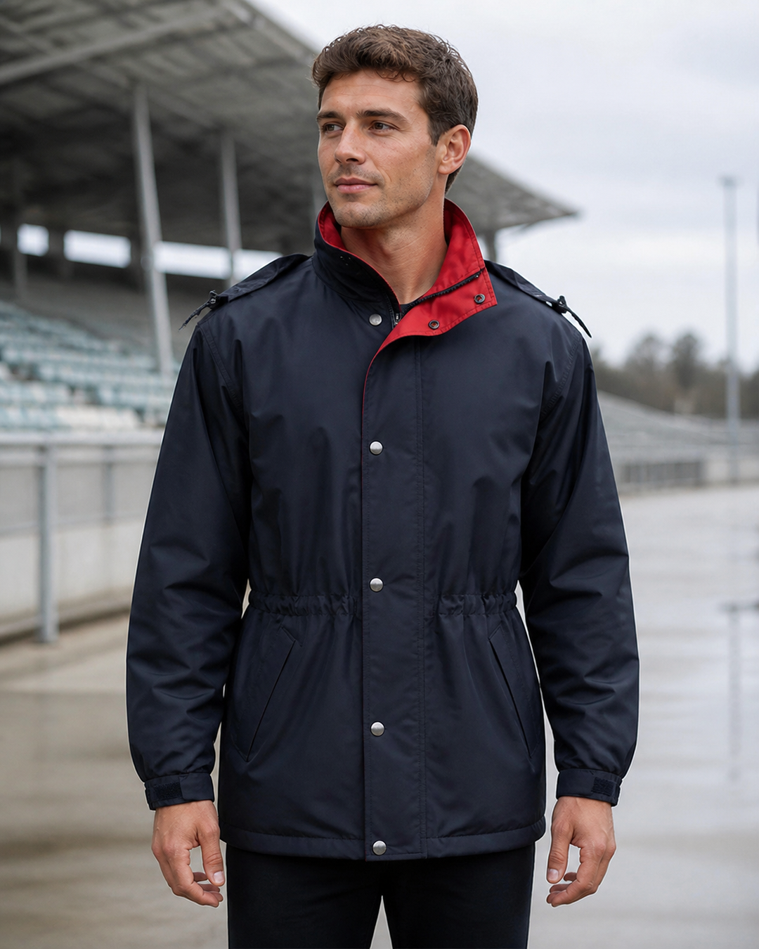 Winning Spirit Unisex Stadium Jacket on Australian male model
