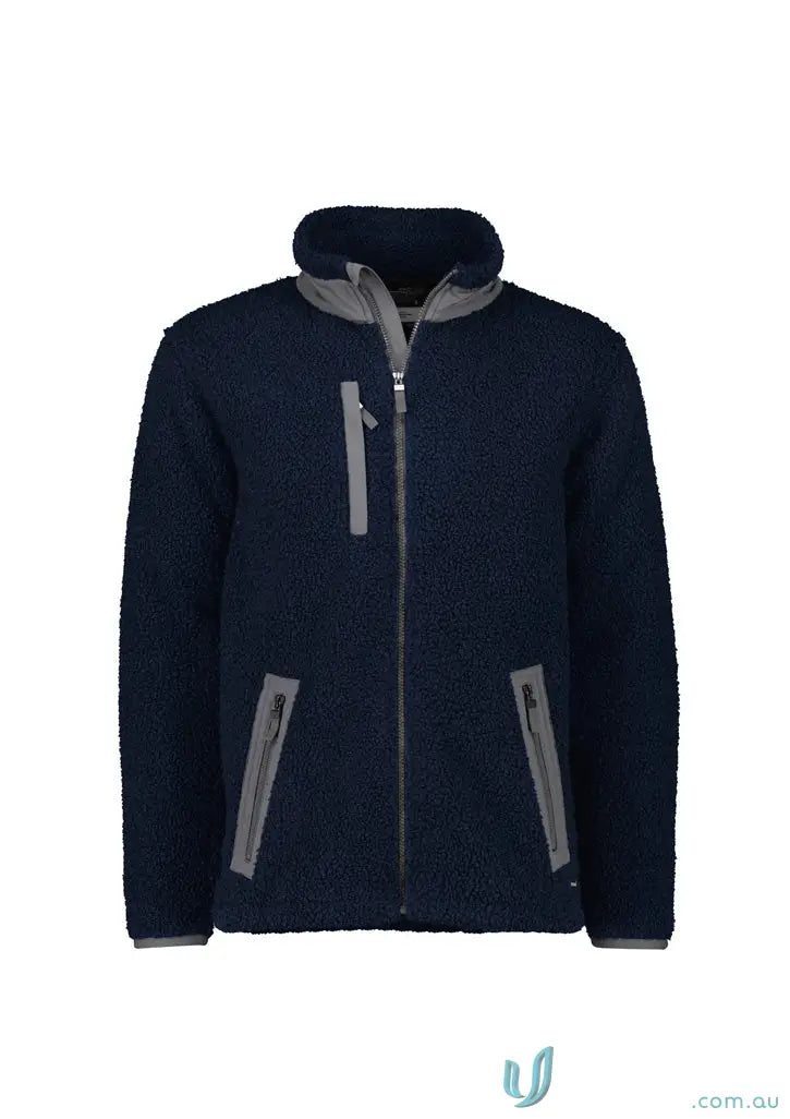 Unisex Streetworx zip sherpa fleece zt285 jacket with grey accents and zip pockets