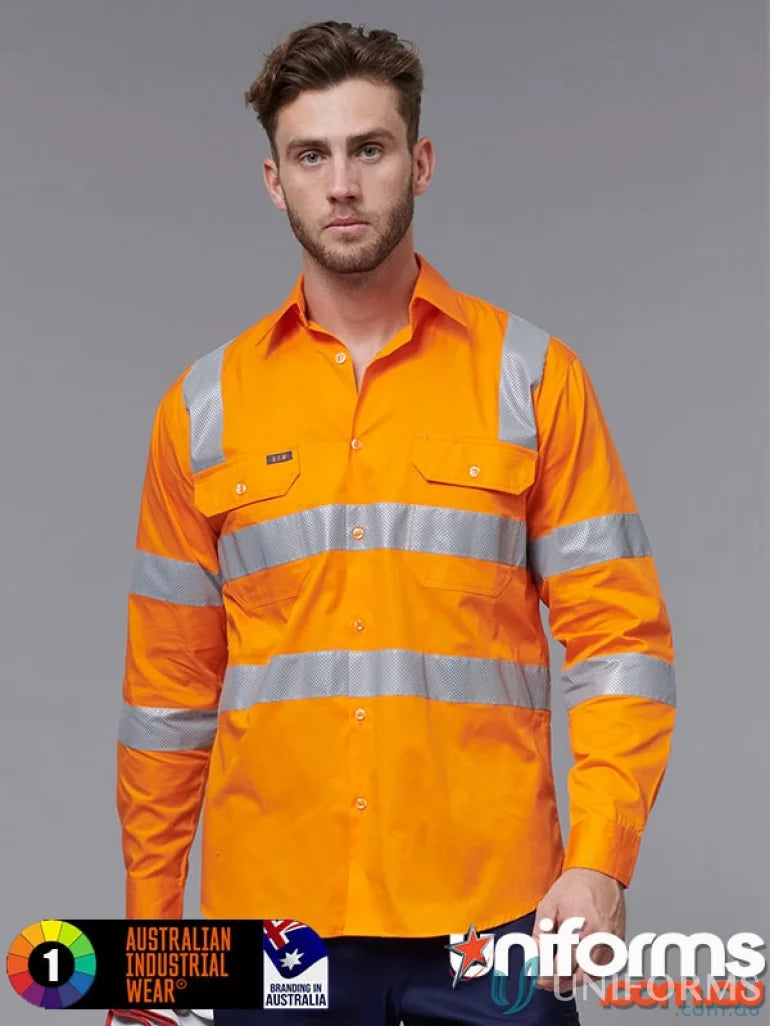 Orange VIC Rail Lightweight Safety Shirt keep cool for work and show your winning spirit