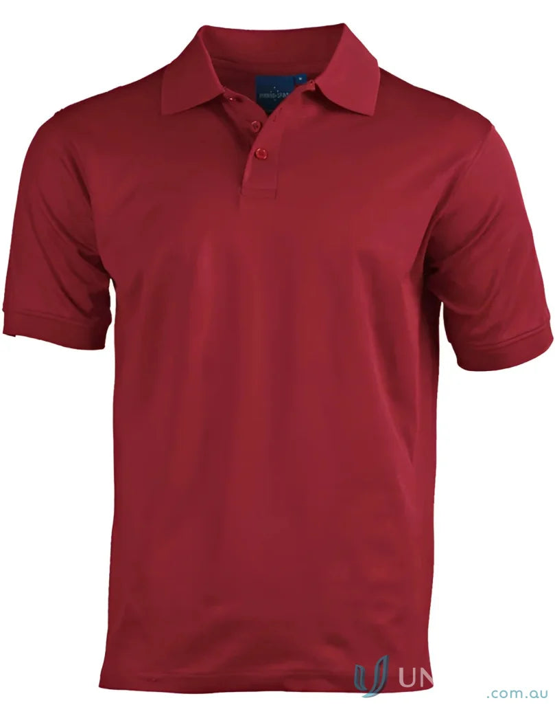 Victory SS Polo maroon short-sleeved polo shirt with victory truedry and winning spirit