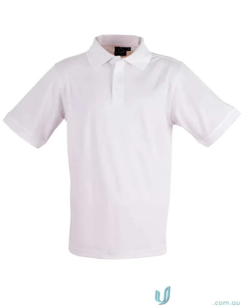 White polo shirt from Victory SS Polo with Victory Truedry tech and sleeve polo PS33