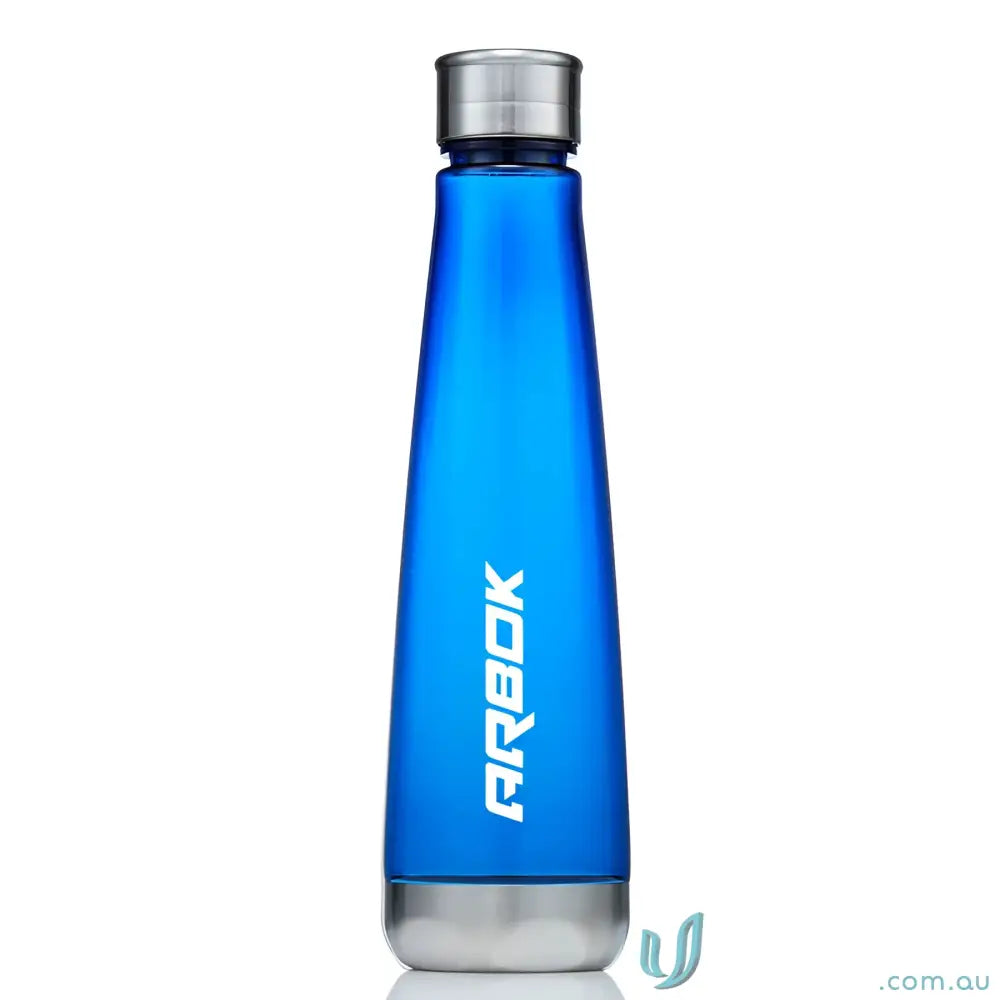 Blue metal Tritan water bottle perfect for stylish, durable hydration on the go
