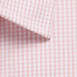 Westgarth gingham easy iron long sleeve shirt with elongated triangular shadow