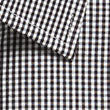 Westgarth 1637s gingham SS shirt black white fabric closeup
