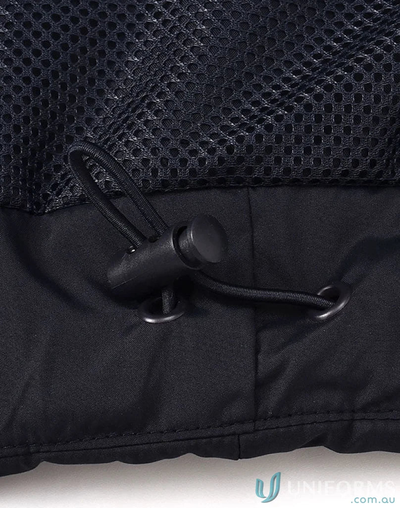 Black drawstring toggle on Winning Spirit 3D Cut Sustainable Seamless Parka with certified recycled pet