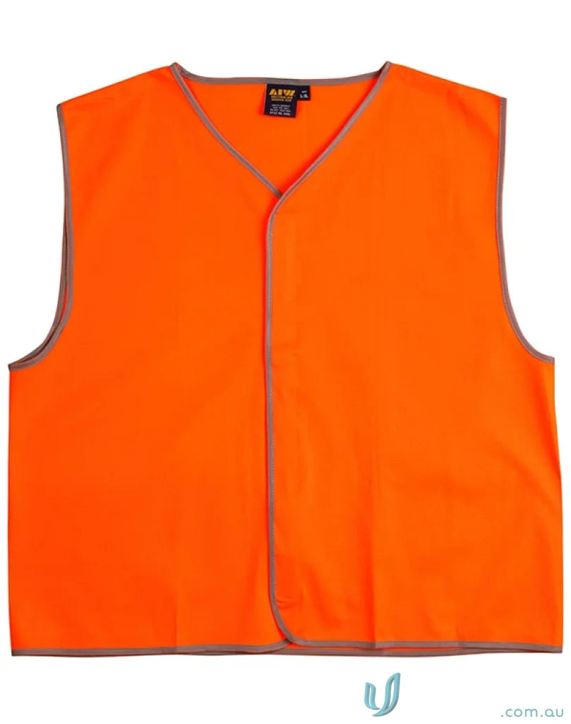 Orange safety vest with gray trim from Winning Spirit AIW HiVis 120gsm Vest for safety