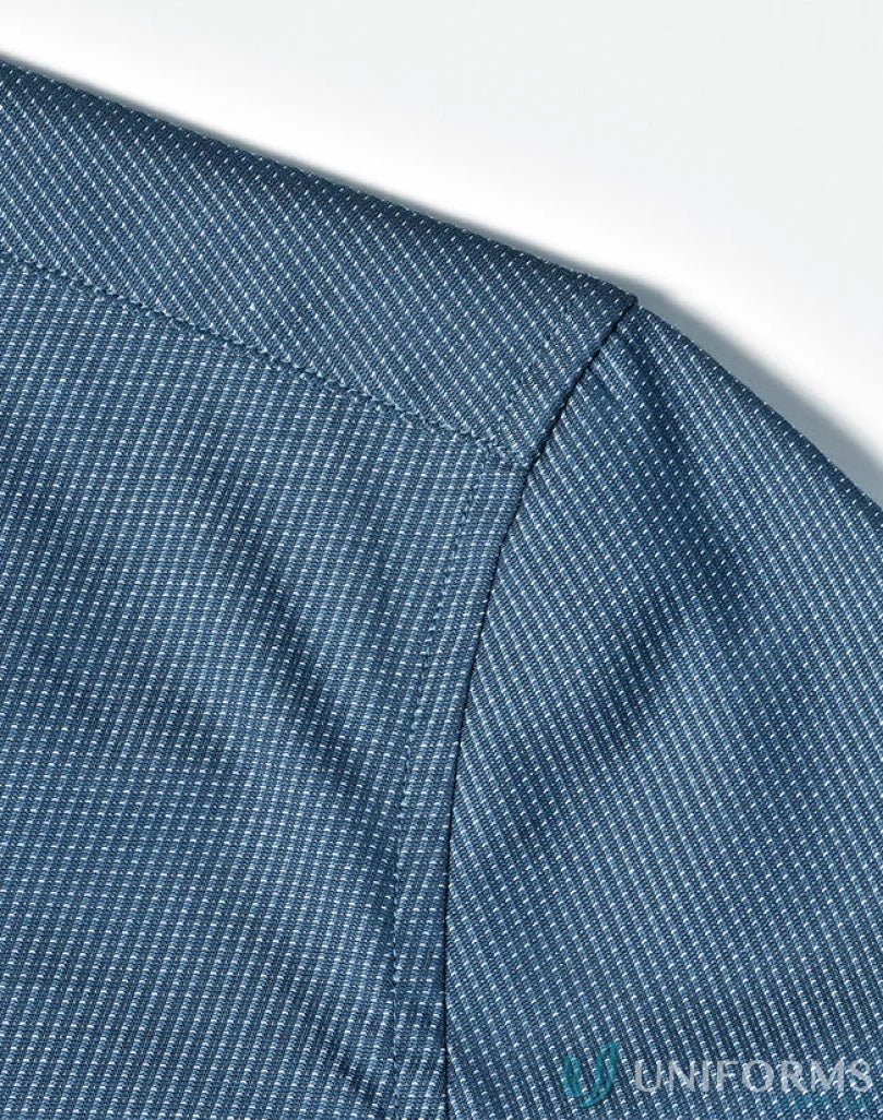 Blue textured shirt sleeve with dot jacquard details from Winning Spirit Ascot Ladies