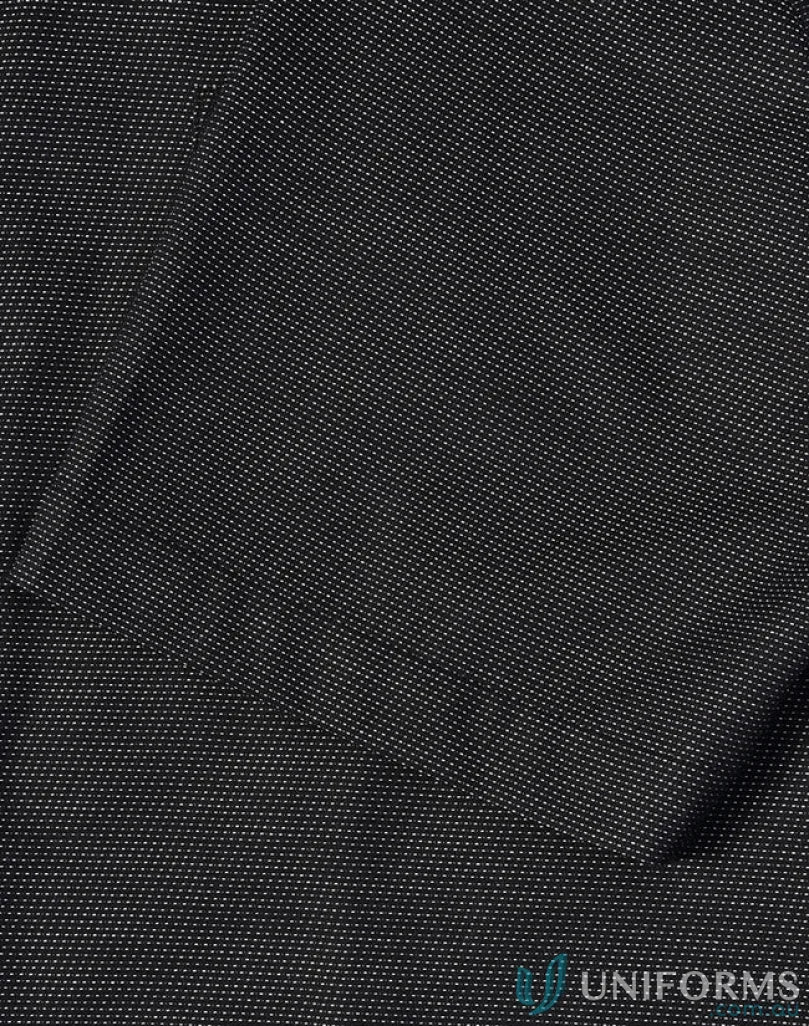 Dark textured fabric of the Winning Spirit Ascot Short Sleeve Dot Jacquard Shirt for men