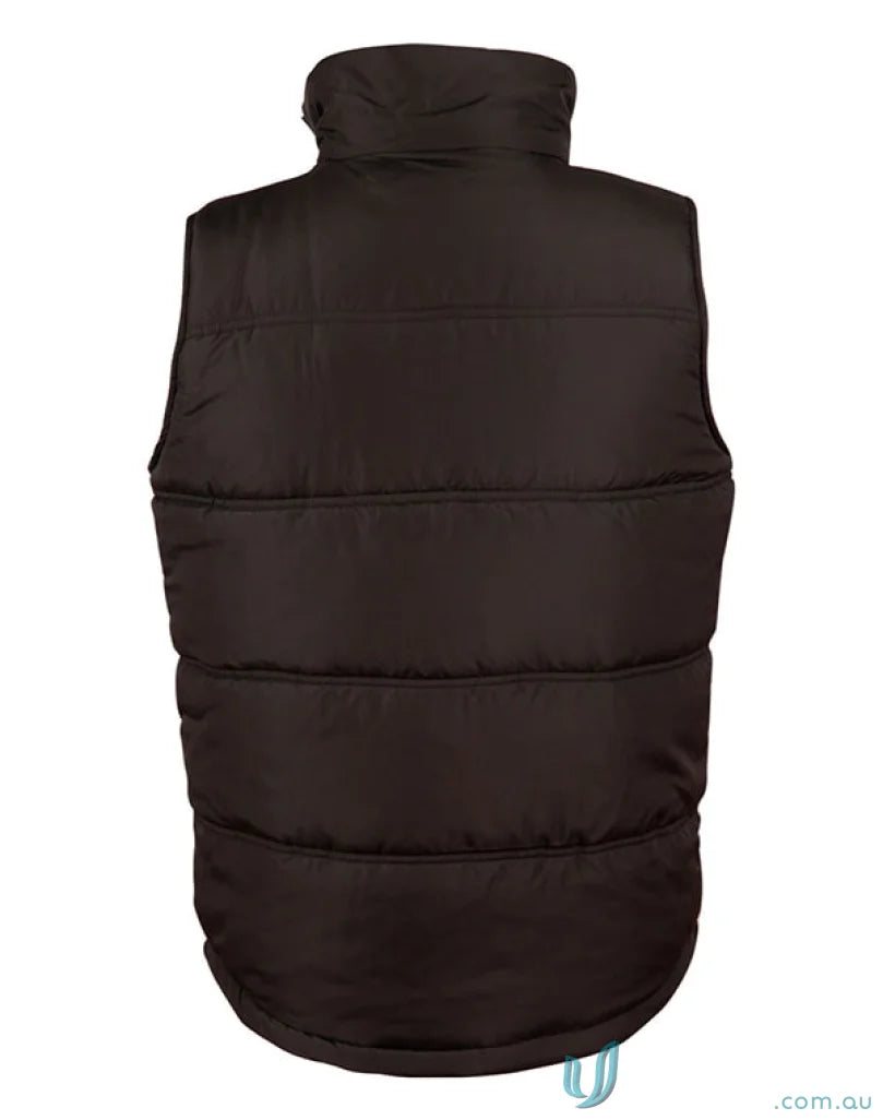 Padded black vest from jk47 Everest Winning Spirit Workwear pongee shell vest
