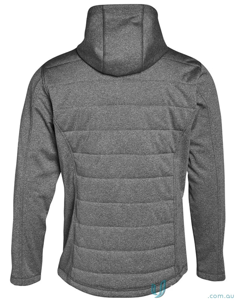 Gray hooded jacket from Winning Spirit Jasper with jasper cationic quilt JK51 style