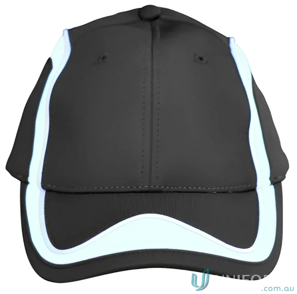 Gray Winning Spirit Legend Cap with white trim, made of cooldry pique mesh, ch53 legend cap