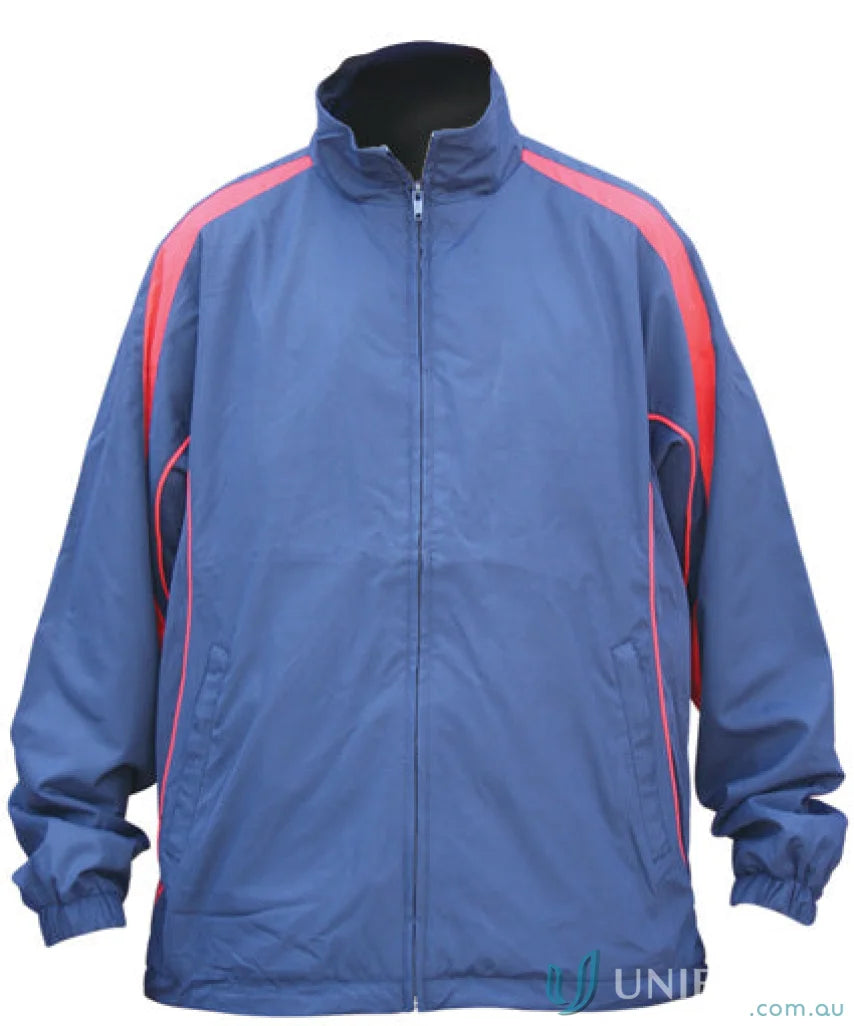 Winning Spirit Legend warm-up jacket in blue and red with water-repellent finish