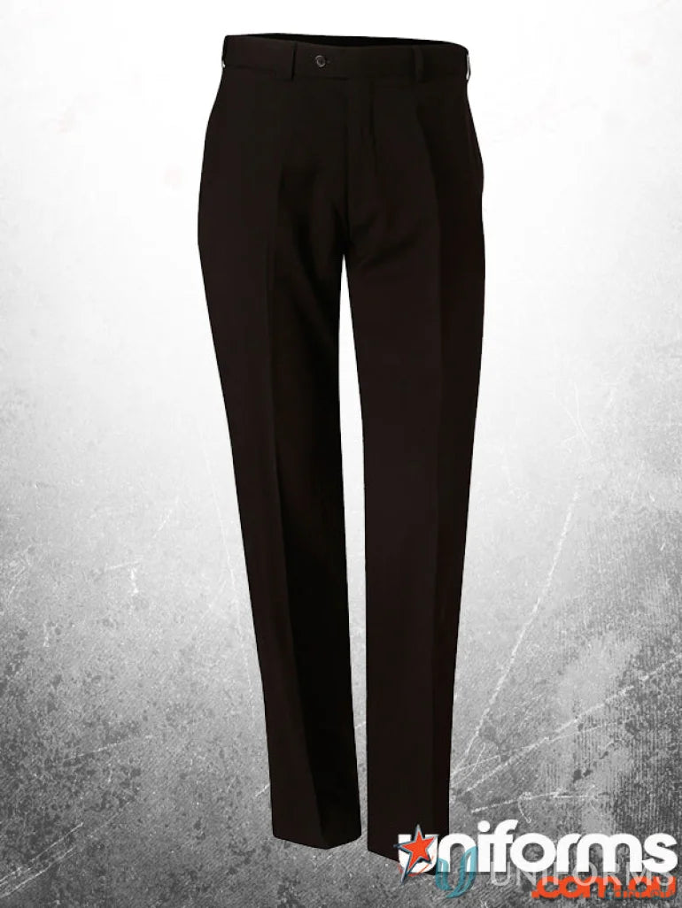 Winning Spirit Mens Flexi Waist Stretch Pants in black dress pants style