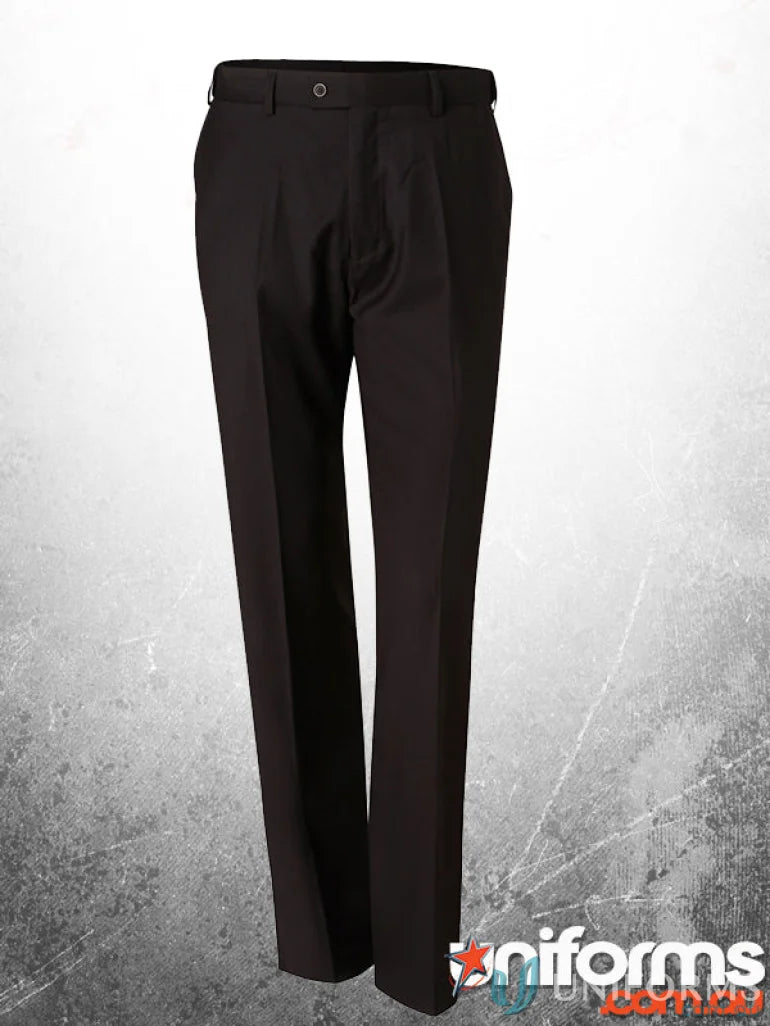 Winning Spirit Mens Flexi Waist Stretch Pants in black dress pants style for comfort