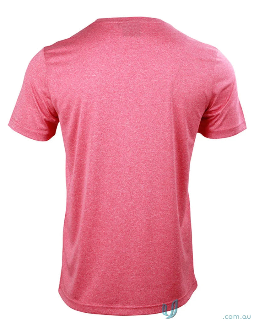 Salmon-pink Short-Sleeved T-Shirt with Heathered Texture - TS45 Harland from Winning Spirit Mens Rapid Cool