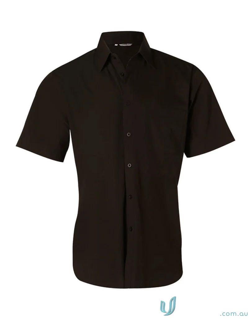 Black Black short sleeve shirt from Winning Spirit NanoTech S/S Shirt m7001 mens tech short sleeve
