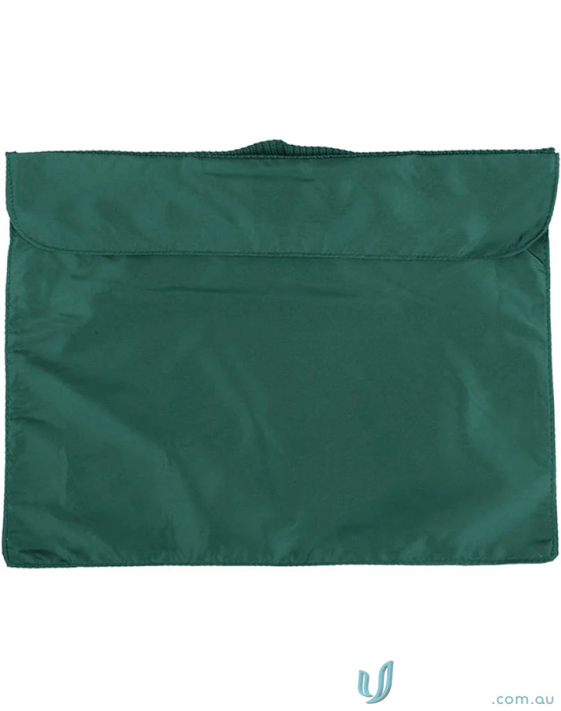 Dark green b4375 satchel from Winning Spirit Readers with top flap and ID card holder