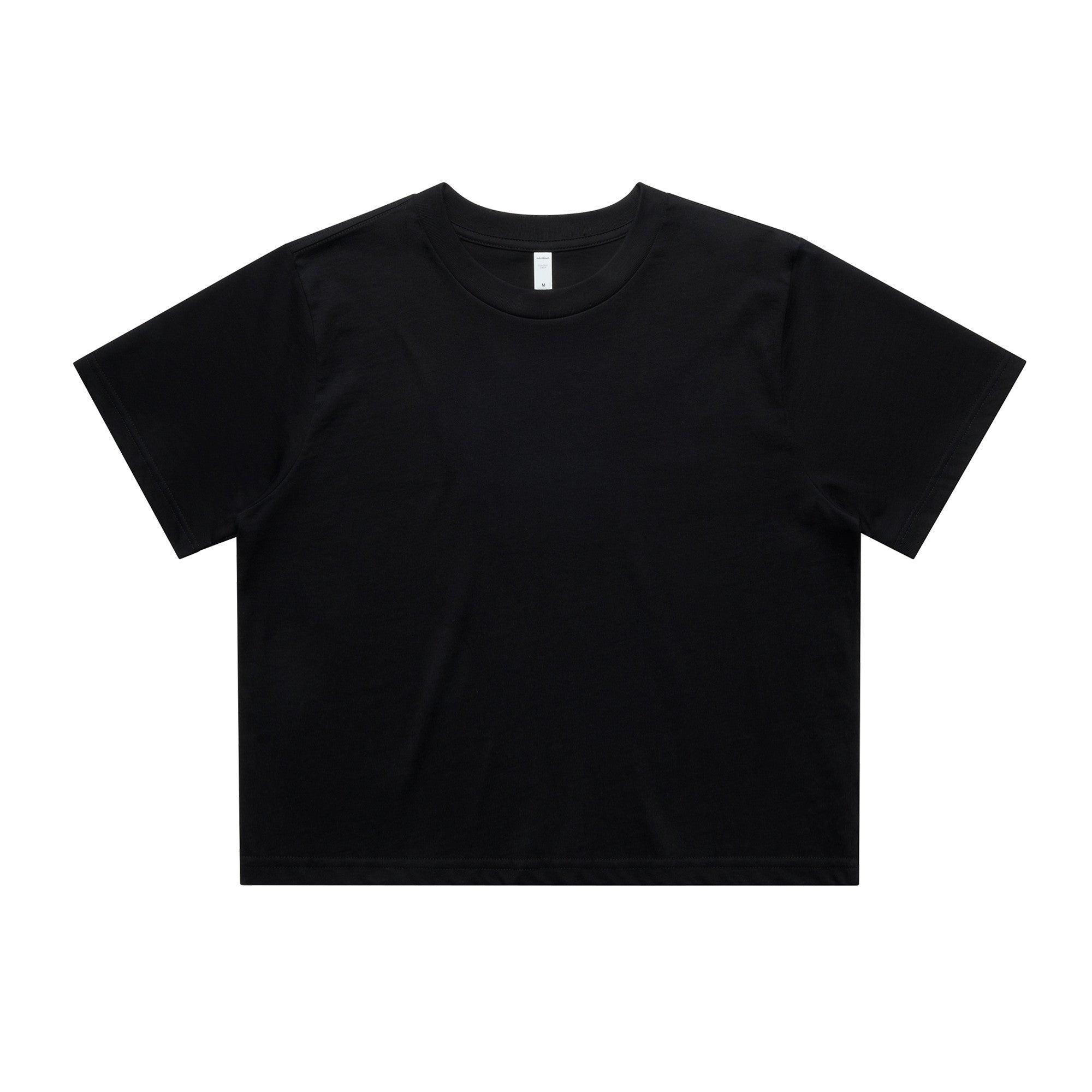 Women’s classic cropped tee black short-sleeved cotton perfect for comfy workwear or casual uniforms