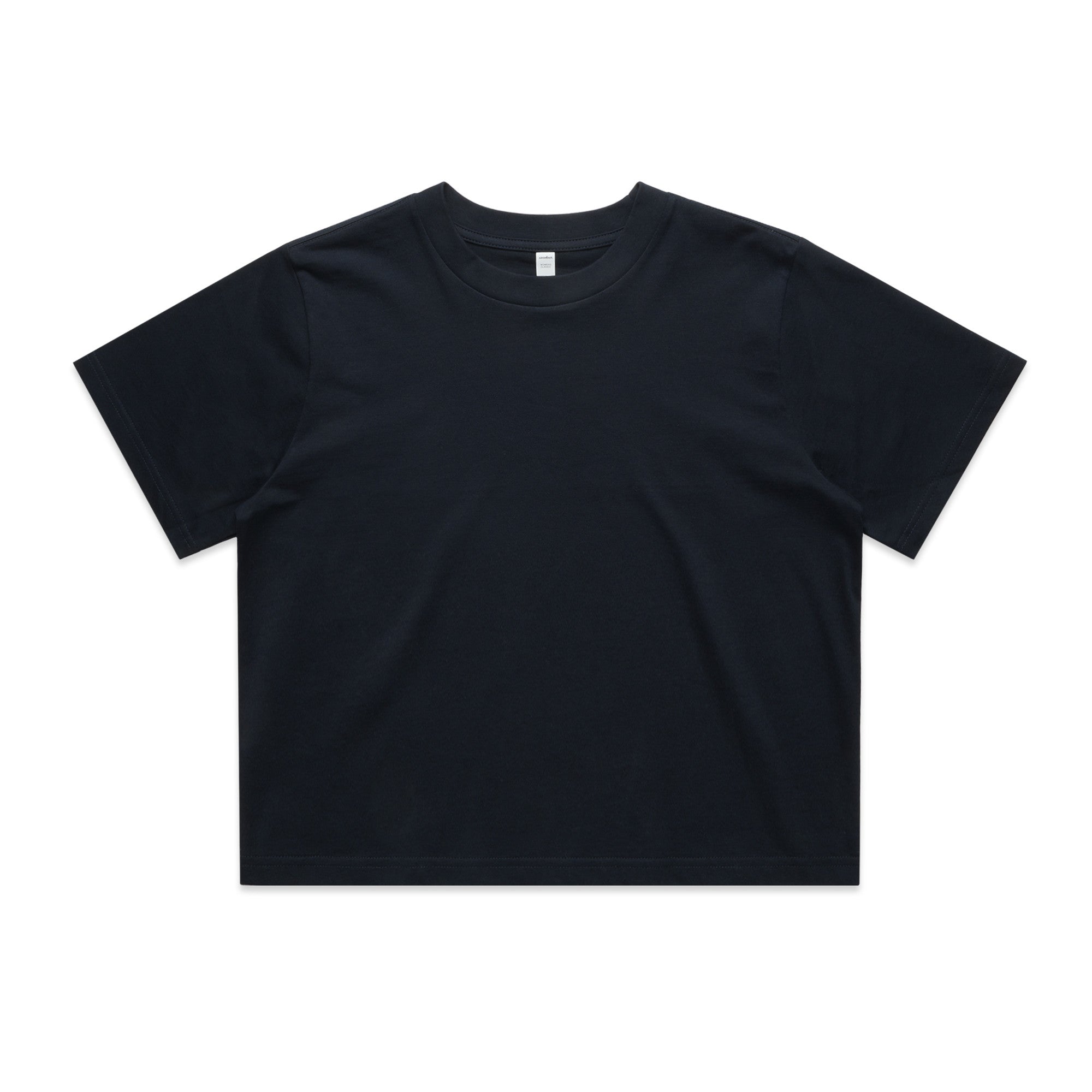 Women’s classic cropped tee black short-sleeved crew neck perfect for comfortable workwear and casual uniforms