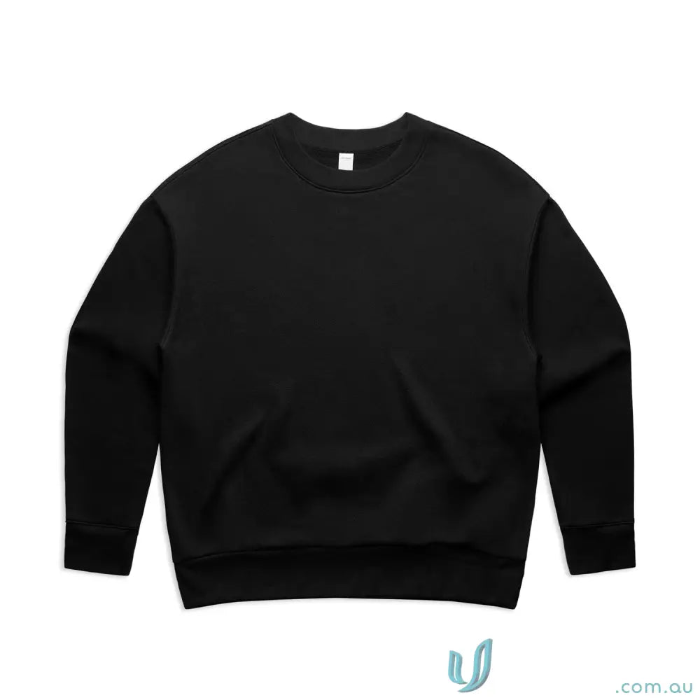 Black Wo’s Relax Crew sweatshirt with relaxed fit and classic crew neck design