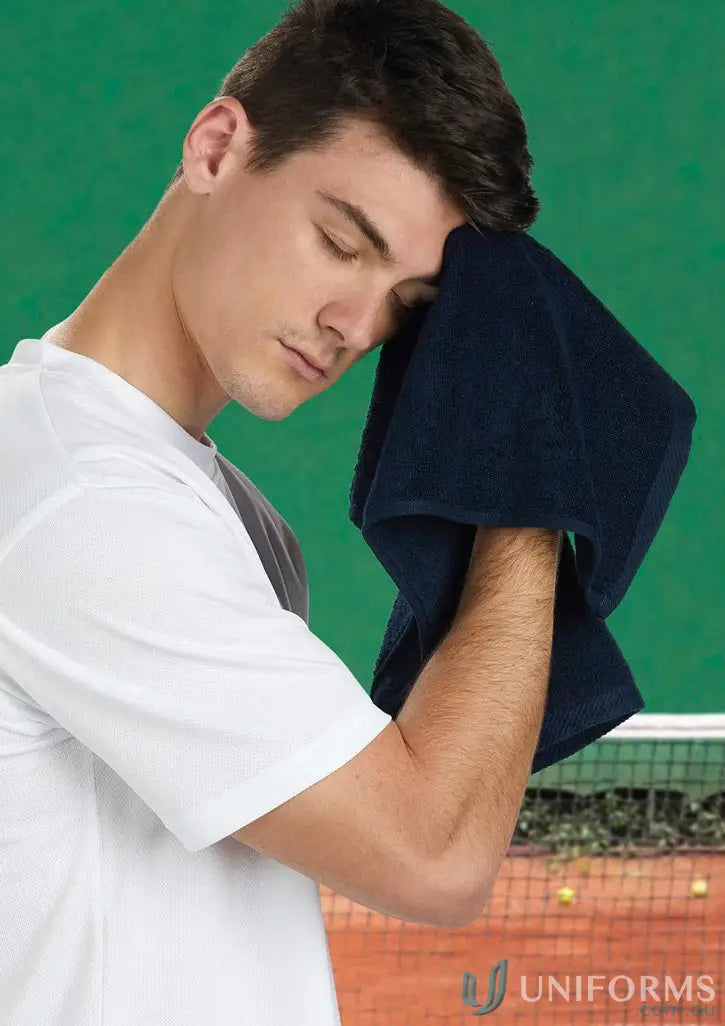 Navy blue Yarn Dyed Cotton Hand Towel perfect for tw02 hand use and dyred cotton hand