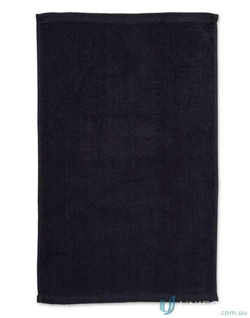 Black terrycloth towel from Yarn Dyed Cotton Hand Towel collection, dyed cotton hand accessory