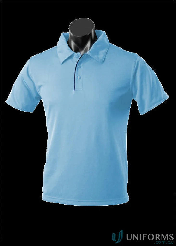 Light blue Yarra Polo shirt perfect for work uniforms and casual wear