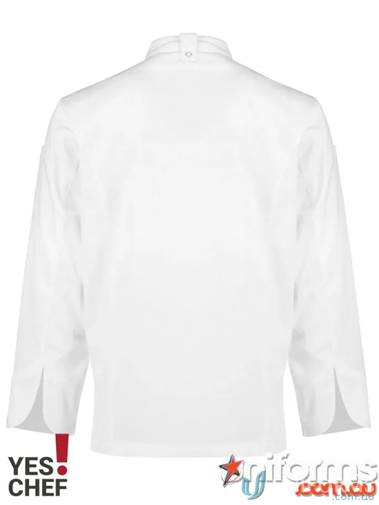 White chef jacket from Yes Chef Alfresco Long Sleeve Chef LS Jacket product