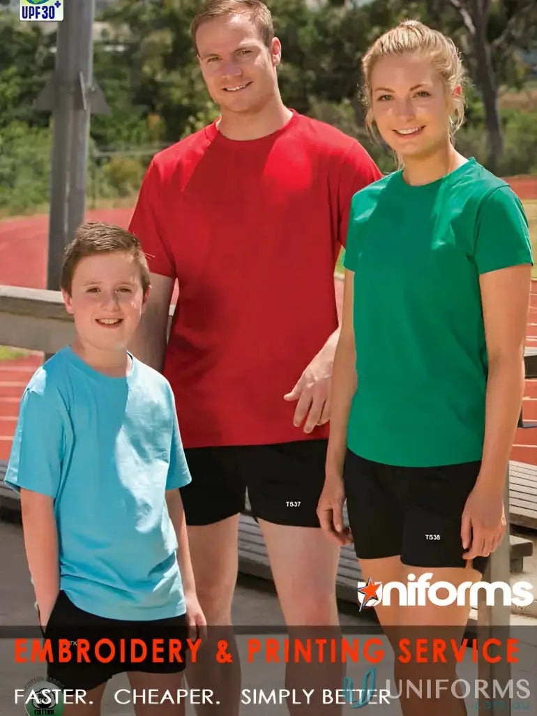 Kids active showing colorful ts37k Savvy Tee in Winning Spirit Kids collection