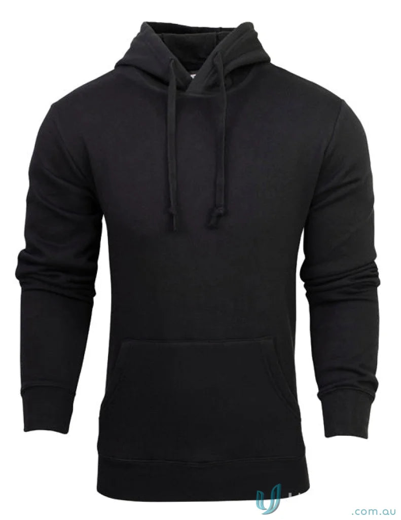 Black hooded sweatshirt from Torquay Youth Hoodies with low-pill fabric and tie cord closure