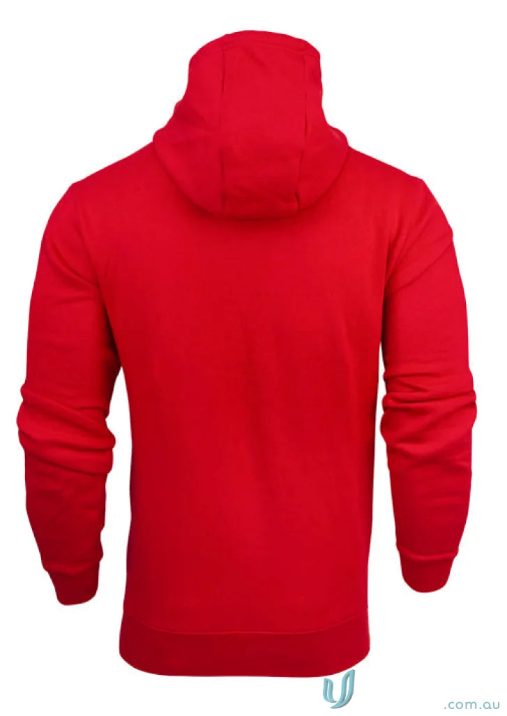 Red hooded sweatshirt from Youth Torquay Hoodies with low-pill fabric and tie cord closure