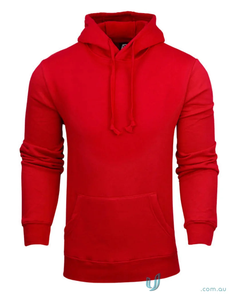 Red hooded sweatshirt from Youth Torquay Hoodies with low-pill fabric and tie cord closure