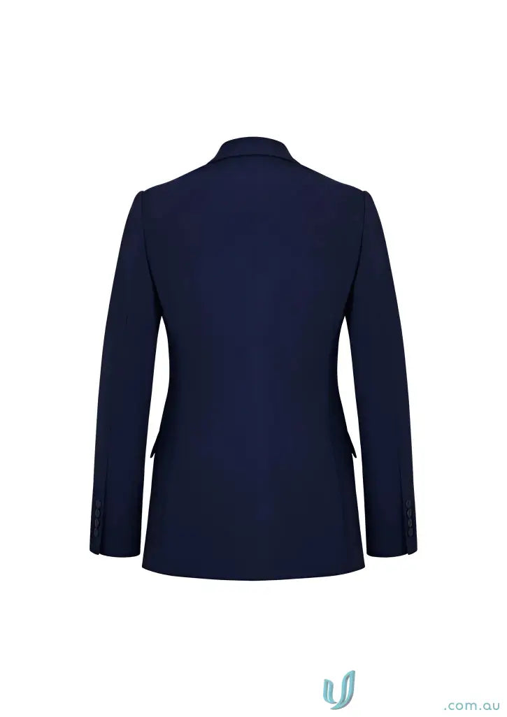 Navy blue Siena Longline Jacket from Biz Collection Siena with stretch lining