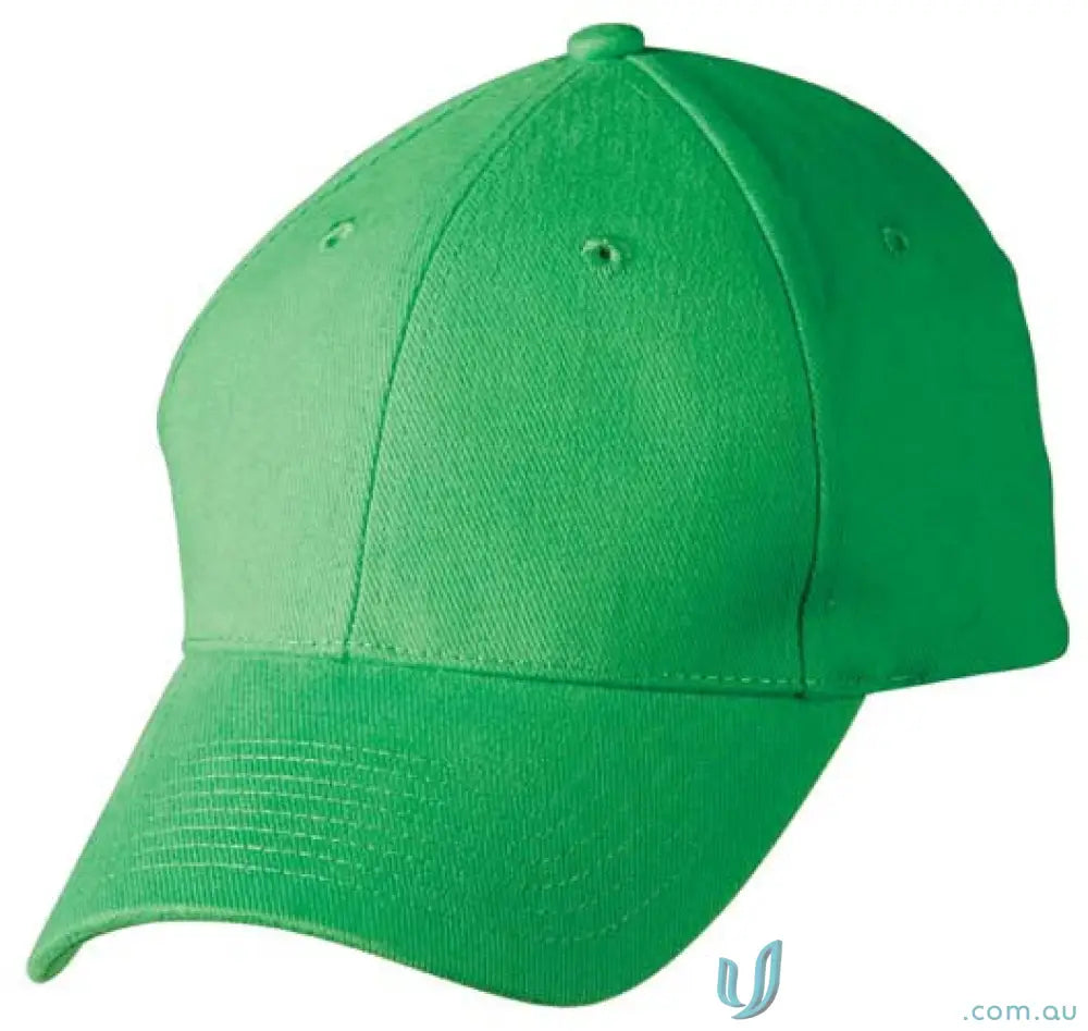 Vibrant green 10x Bundle Cap made of heavy brushed cotton with a 6-panel structured design