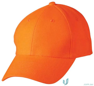 Vibrant orange 10x Bundle Cap with 6-panel structured crown and heavy brushed cotton