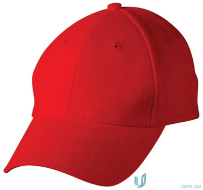 Plain red 10x Bundle Cap made of heavy brushed cotton with a winning spirit traditional cap style