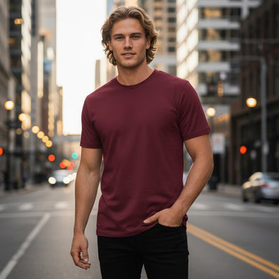JBs 1HT 1HT Red Tee in Maroon front product image