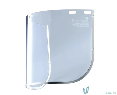 Clear plastic face shield for medium impact protection, perfect for workwear and uniforms