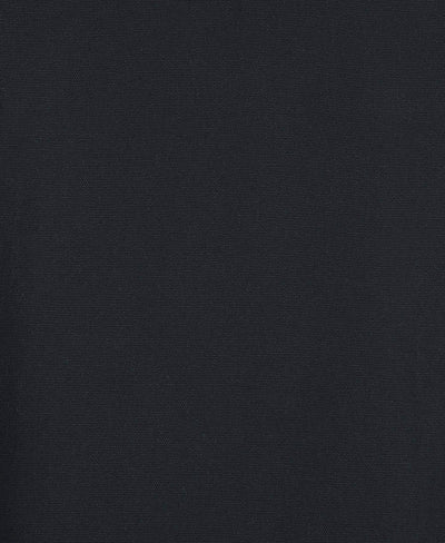 Rugged hooded barn jacket made of black textured fabric with woven pattern perfect for workwear and uniforms