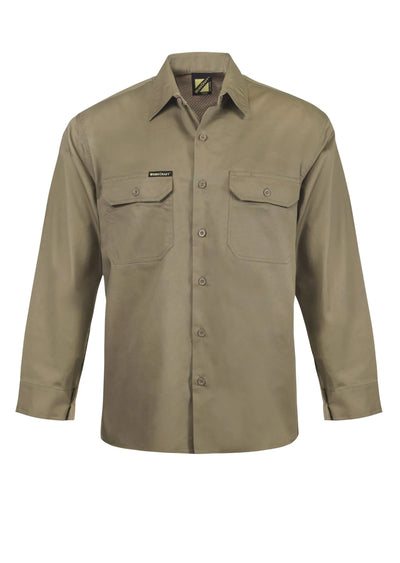 Lightweight Vented Cotton Drill LS Shirt