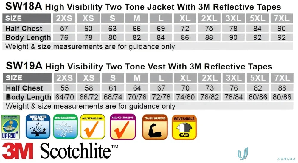 Winning Spirit SW20A 3in1 Rainproof Safety Jacket